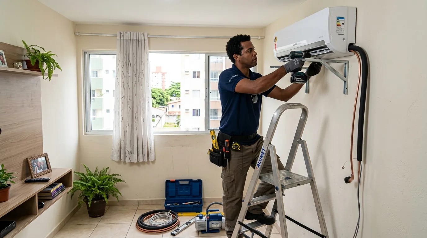 Instalação de ar-condicionado split em Londrina‑PR